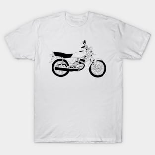 Yamaha RX 135 Black Outline T-Shirt